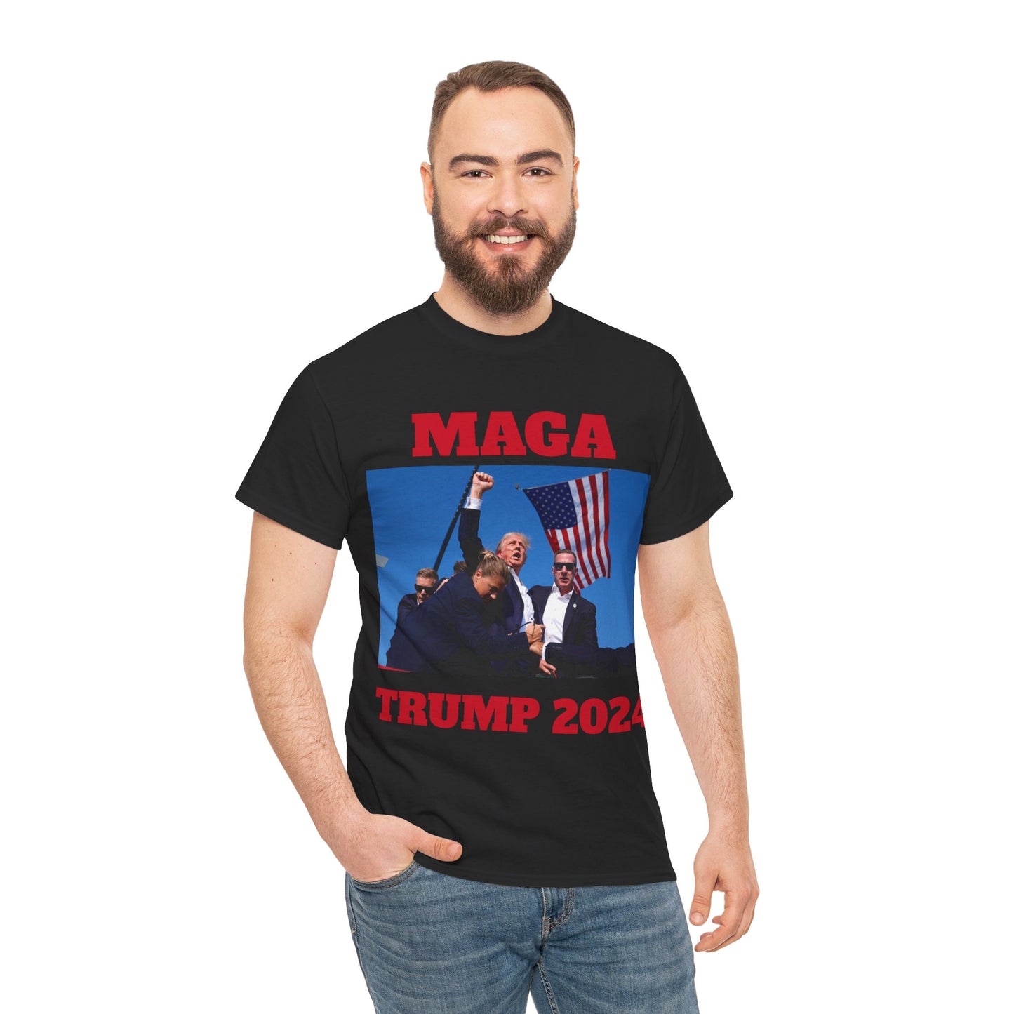 MAGA TRUMP 2024 Unisex Heavy Cotton Tee