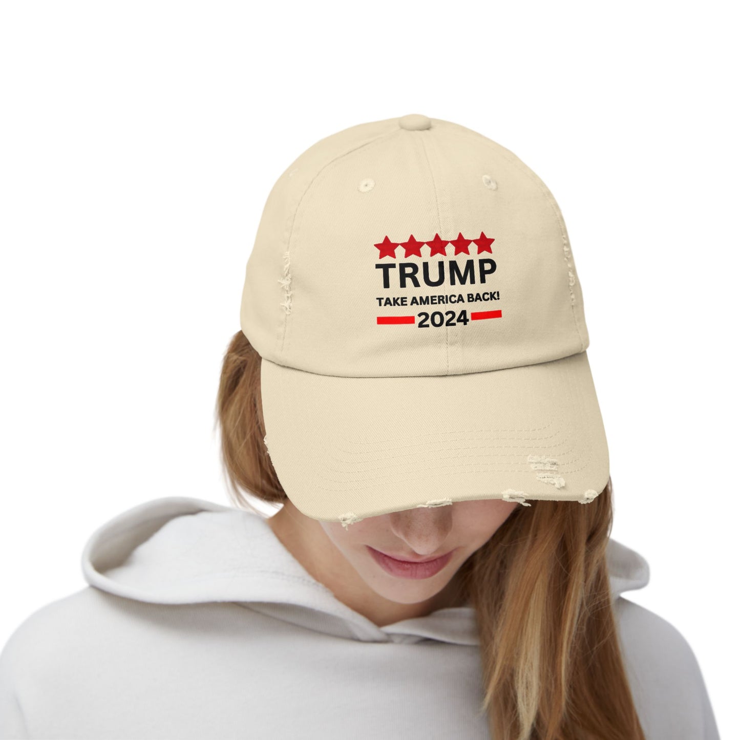 TRUMP 2024 Unisex Distressed Cap