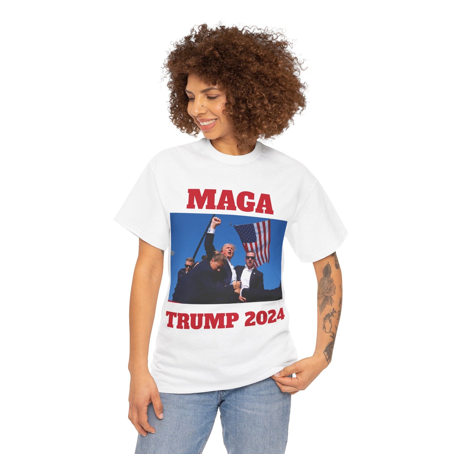 MAGA TRUMP 2024 Unisex Heavy Cotton Tee