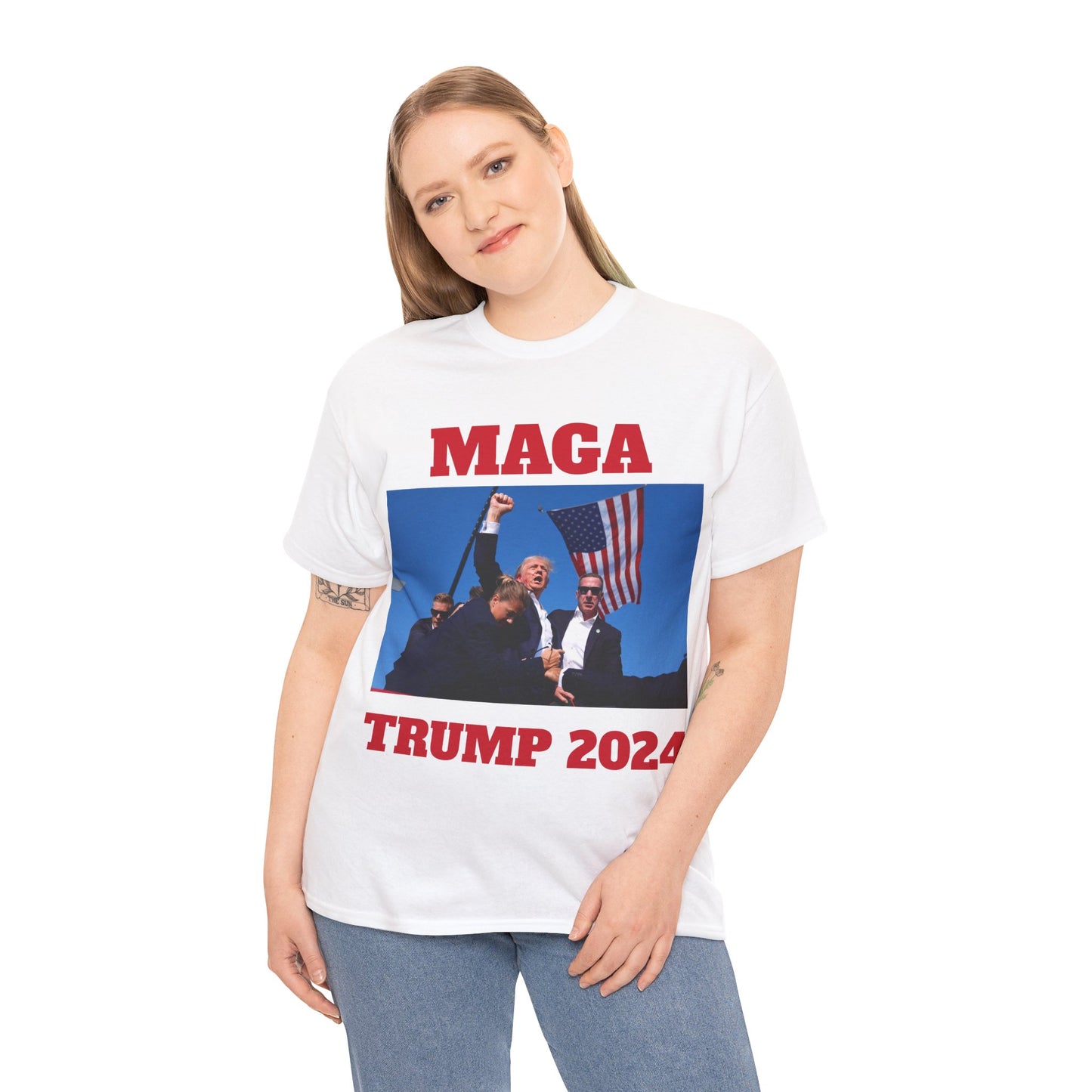 MAGA TRUMP 2024 Unisex Heavy Cotton Tee