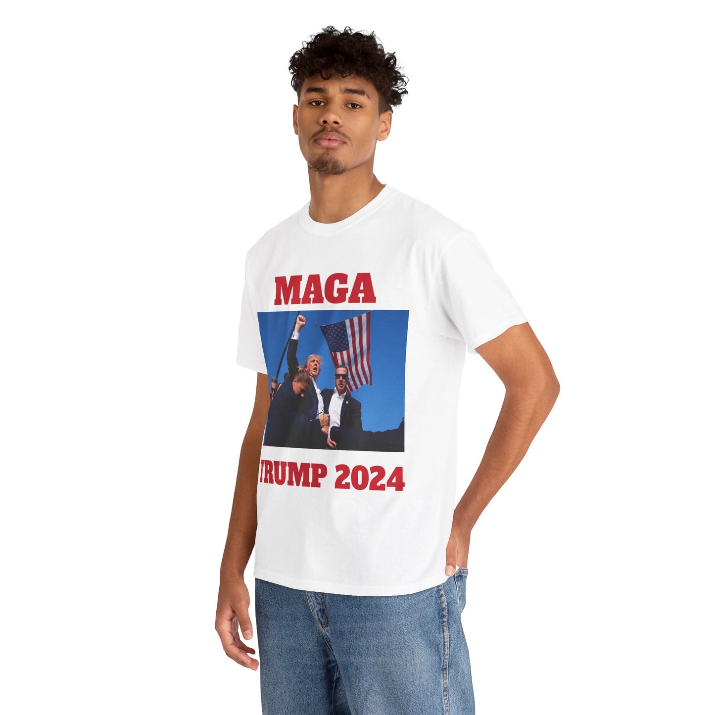 MAGA TRUMP 2024 Unisex Heavy Cotton Tee