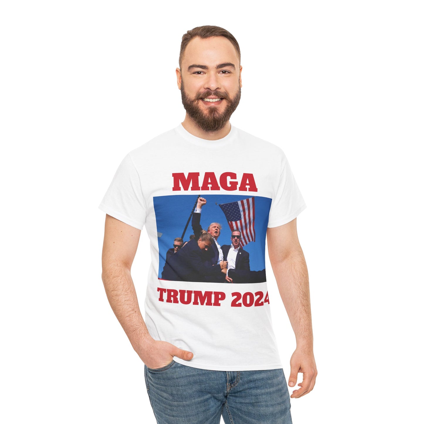 MAGA TRUMP 2024 Unisex Heavy Cotton Tee