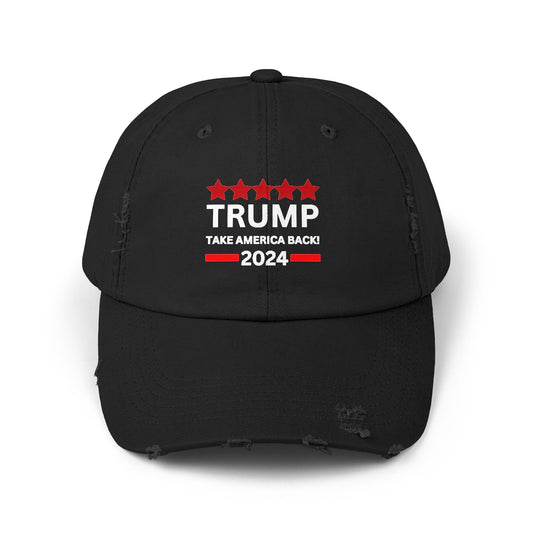 TRUMP 2024 Unisex Distressed Cap